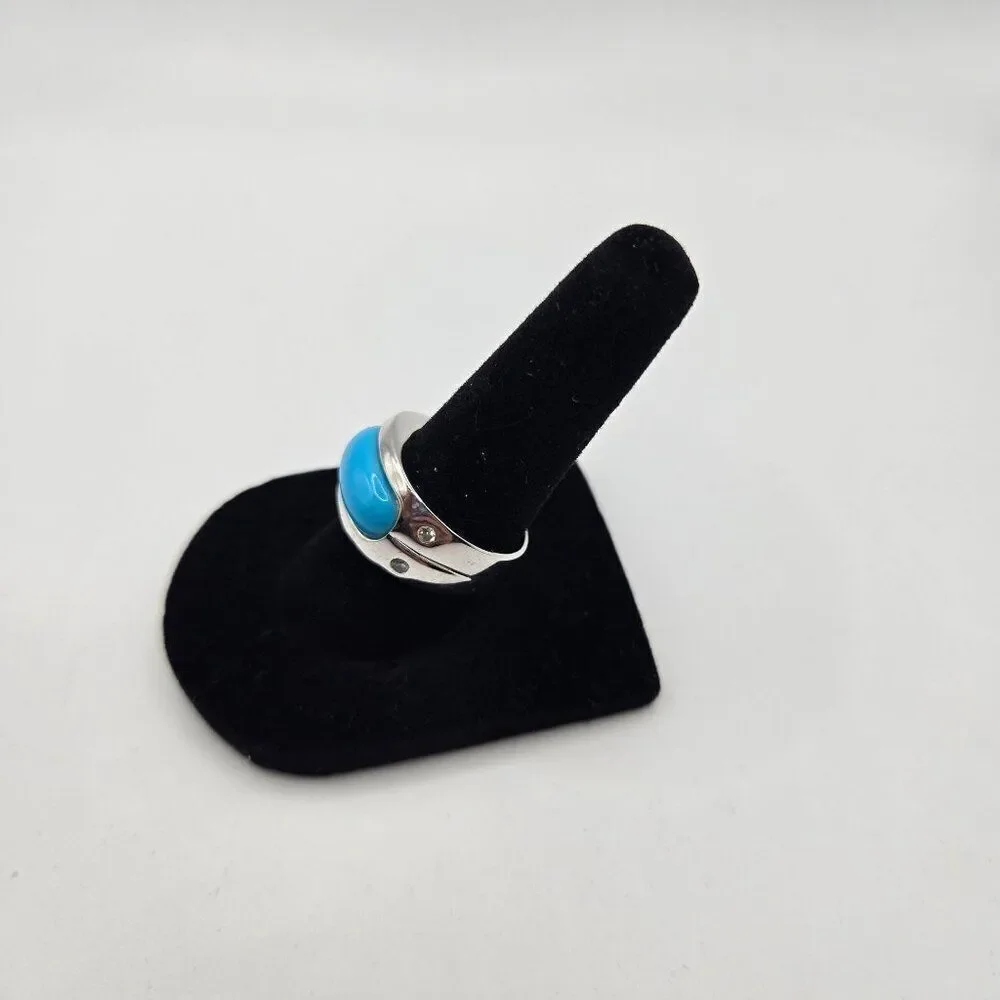 Dee Berkle DBJ Ring Size 7 Sterling Silver 925 Turquoise